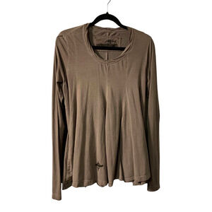 Rundholz Black Label Women's Swing Top Size M Tan Cotton Stretch Lagenlook 100/2